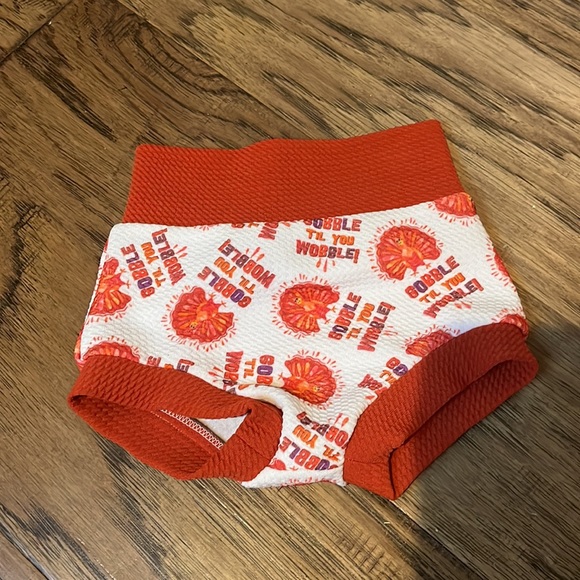 Thanksgiving “Gobble till you Wobble” bloomers size 6M - Picture 3 of 7